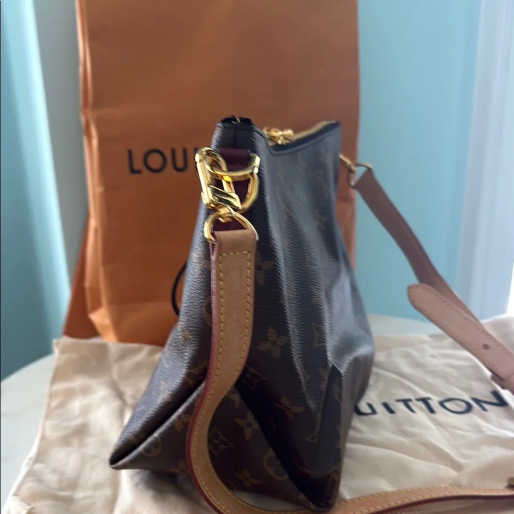 Louis Vuitton Monogram Crossbody in Brown with Tan and Gold Accents